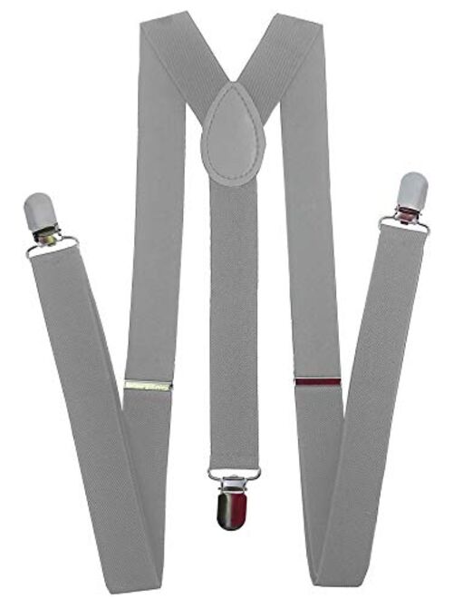 Navisima Adjustable Elastic Y Back Style Suspenders for Men and Women With Strong Metal Clips