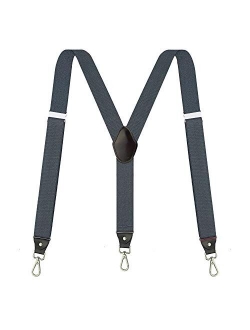 Suspenders for Men,Fowateda Adjustable Suspenders with Elastic Straps Y-Back Construction Heavy Duty for Work