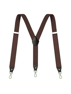 Suspenders for Men,Fowateda Adjustable Suspenders with Elastic Straps Y-Back Construction Heavy Duty for Work