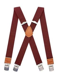 SupSuspen Snap Hook Suspenders for Men for Belt Loop Retro Suspenders Adjustable