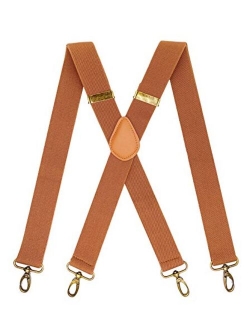 SupSuspen Snap Hook Suspenders for Men for Belt Loop Retro Suspenders Adjustable