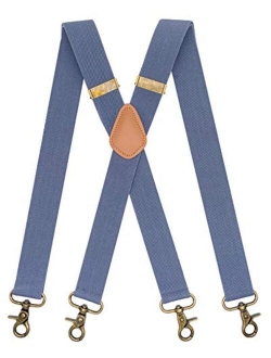 SupSuspen Snap Hook Suspenders for Men for Belt Loop Retro Suspenders Adjustable