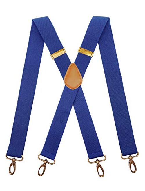 SupSuspen Snap Hook Suspenders for Men for Belt Loop Retro Suspenders Adjustable