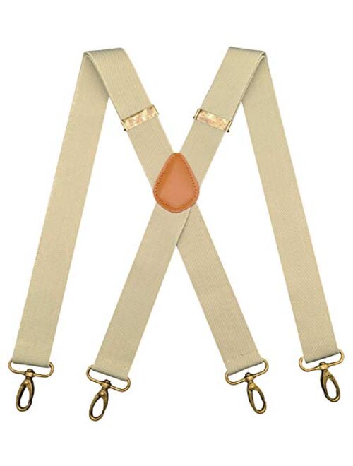 SupSuspen Snap Hook Suspenders for Men for Belt Loop Retro Suspenders Adjustable