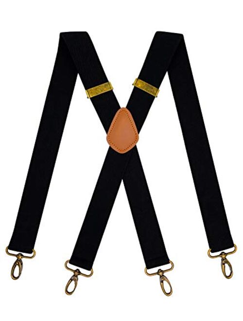 SupSuspen Snap Hook Suspenders for Men for Belt Loop Retro Suspenders Adjustable