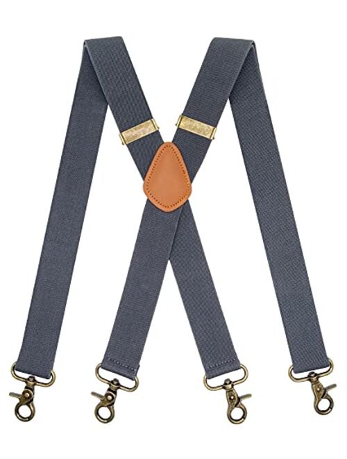 SupSuspen Snap Hook Suspenders for Men for Belt Loop Retro Suspenders Adjustable