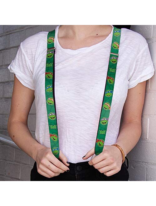 Nickelodeon Men's Buckle-Down Suspender-Ninja Turtles, Multicolor, One Size