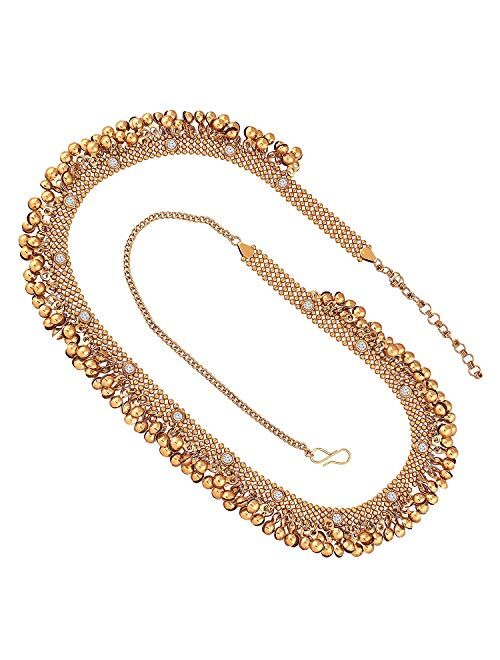 Aheli Tradional Ethnic Kundan Waist Belly Chain Indian Traditional Bollywood Jewelry for Women Girls