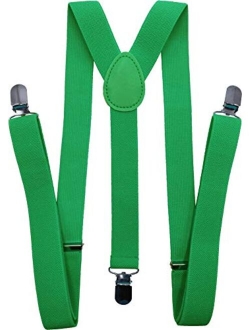 LOLELAI Suspenders for Women and Men | Elastic, Adjustable, Y-Back | Pant Clips, Tuxedo Braces