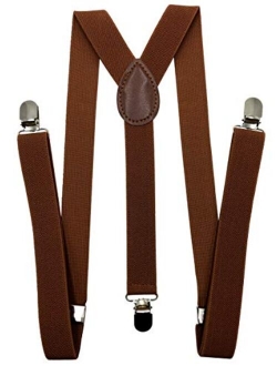 LOLELAI Suspenders for Women and Men | Elastic, Adjustable, Y-Back | Pant Clips, Tuxedo Braces