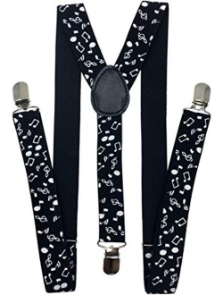 LOLELAI Suspenders for Women and Men | Elastic, Adjustable, Y-Back | Pant Clips, Tuxedo Braces