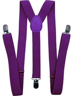 LOLELAI Suspenders for Women and Men | Elastic, Adjustable, Y-Back | Pant Clips, Tuxedo Braces