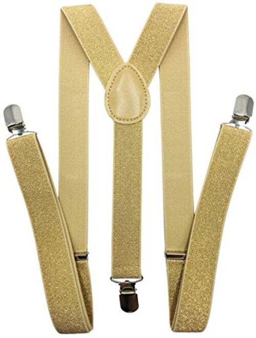 LOLELAI Suspenders for Women and Men | Elastic, Adjustable, Y-Back | Pant Clips, Tuxedo Braces