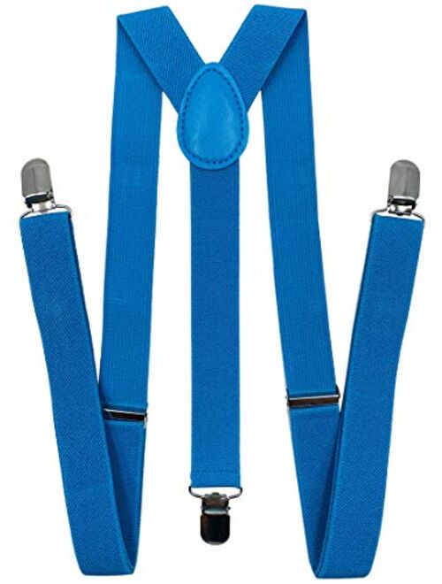 LOLELAI Suspenders for Women and Men | Elastic, Adjustable, Y-Back | Pant Clips, Tuxedo Braces