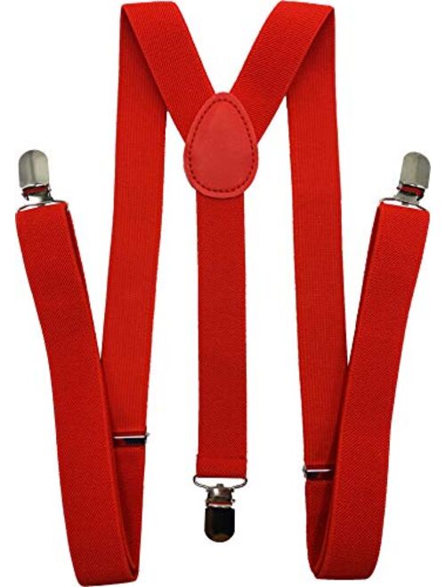 LOLELAI Suspenders for Women and Men | Elastic, Adjustable, Y-Back | Pant Clips, Tuxedo Braces