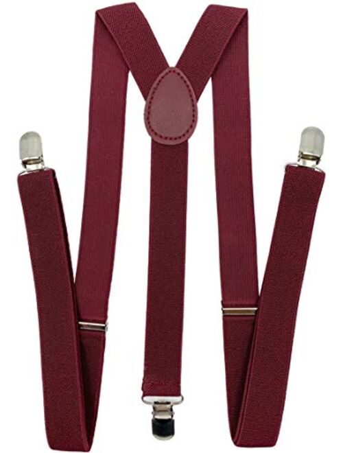 LOLELAI Suspenders for Women and Men | Elastic, Adjustable, Y-Back | Pant Clips, Tuxedo Braces