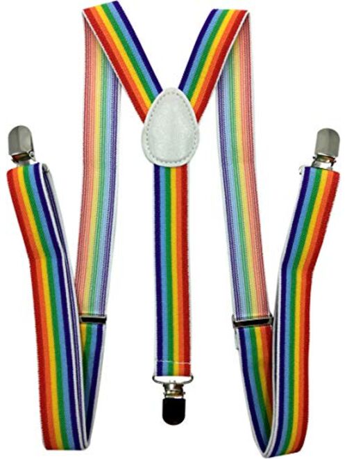 LOLELAI Suspenders for Women and Men | Elastic, Adjustable, Y-Back | Pant Clips, Tuxedo Braces