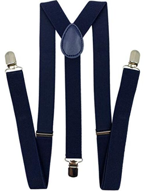 LOLELAI Suspenders for Women and Men | Elastic, Adjustable, Y-Back | Pant Clips, Tuxedo Braces