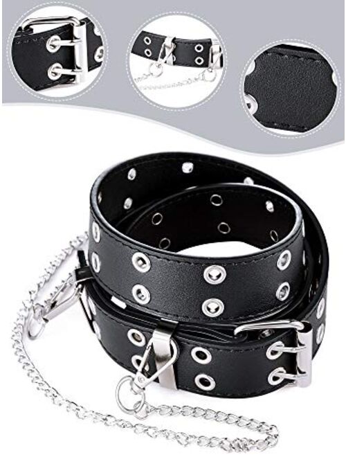 Double Grommet Women Punk Belts Prong Buckle Jeans Waist Belts