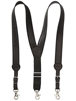 Nocona Belt Co. Men's Basic Basket Leather Suspender