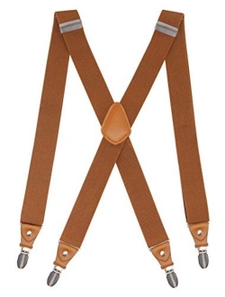 Doloise Adjustable Elastic X Back Style Suspenders for Men's and Women's With Strong Metal Clips