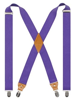 Doloise Adjustable Elastic X Back Style Suspenders for Men's and Women's With Strong Metal Clips