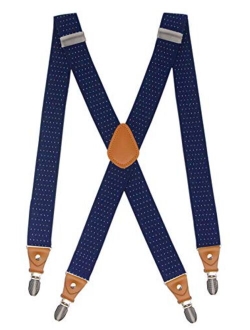 Doloise Adjustable Elastic X Back Style Suspenders for Men's and Women's With Strong Metal Clips