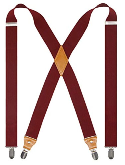 Doloise Adjustable Elastic X Back Style Suspenders for Men's and Women's With Strong Metal Clips