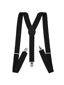 Men's Suspenders - 1" Width Adjustable Straps - Stylish Y Back Style by SEEMAVI