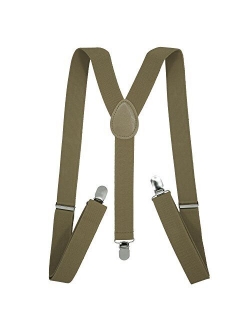 Men's Suspenders - 1" Width Adjustable Straps - Stylish Y Back Style by SEEMAVI