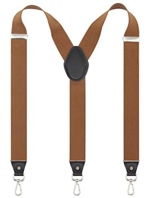 Mens Suspender with Swivel Hooks Adjustable Braces Y Shaped Elastic Comfortable Braces Belt Loops Strap