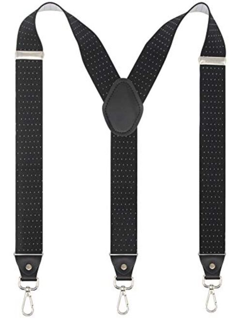 Mens Suspender with Swivel Hooks Adjustable Braces Y Shaped Elastic Comfortable Braces Belt Loops Strap