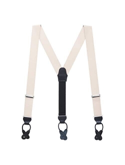 SuspenderStore Men's Grosgrain Classic Colors Button Suspenders (2 Sizes, Array of Beautiful Colors)