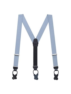 SuspenderStore Men's Grosgrain Classic Colors Button Suspenders (2 Sizes, Array of Beautiful Colors)