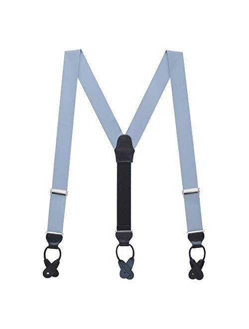 SuspenderStore Men's Grosgrain Classic Colors Button Suspenders (2 Sizes, Array of Beautiful Colors)