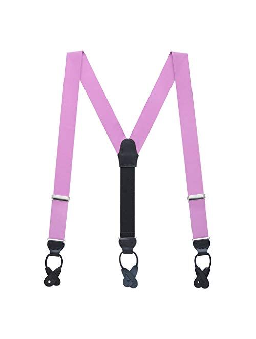 SuspenderStore Men's Grosgrain Classic Colors Button Suspenders (2 Sizes, Array of Beautiful Colors)