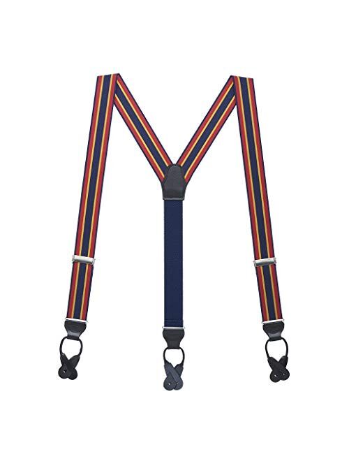 SuspenderStore Men's Grosgrain Classic Colors Button Suspenders (2 Sizes, Array of Beautiful Colors)