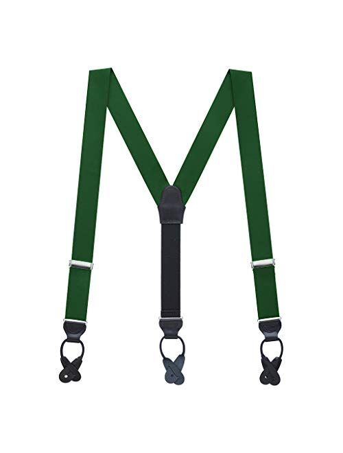 SuspenderStore Men's Grosgrain Classic Colors Button Suspenders (2 Sizes, Array of Beautiful Colors)