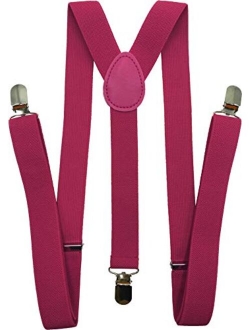 Consumable Depot Solid Color Suspenders Y-Back | Adjustable and Elastic |