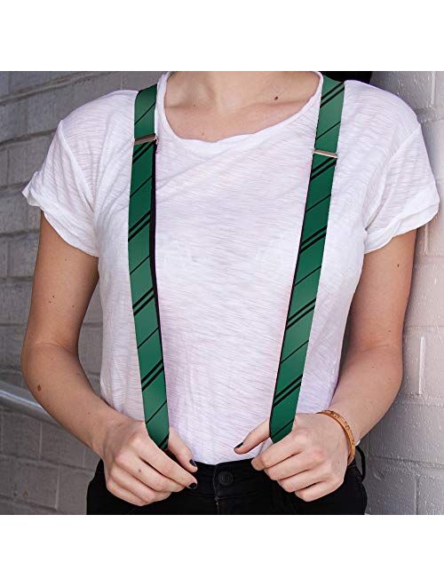 Buckle-Down Suspenders-Slytherin Crest/Stripe Green/Black