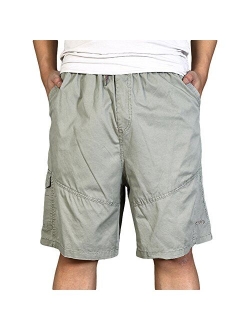 Chickle Men's Cotton Loose Fit Summer Cargo Shorts