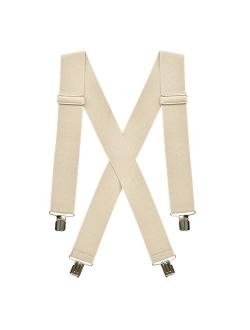 HoldEm Suspenders for men Heavy Duty utility Clips 2 Wide Elastic Work braces