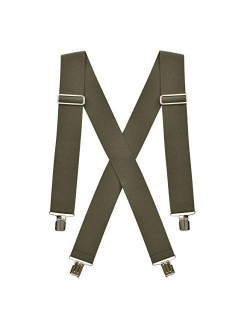 HoldEm Suspenders for men Heavy Duty utility Clips 2 Wide Elastic Work braces