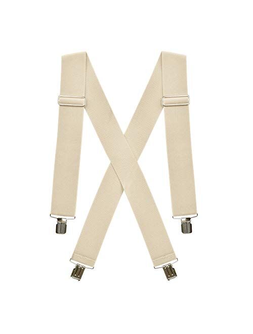 Hold'Em Hold’Em Suspenders for men Heavy Duty utility Clips 2” Wide Elastic Work braces