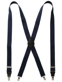 Status Men's Tall Plus Size Suspenders 11/4" Poly Elastic 54" Drop Clip