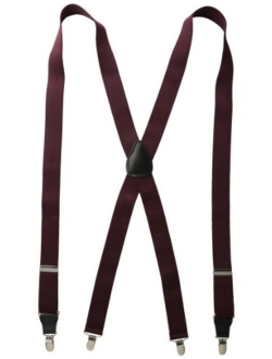 Status Men's Tall Plus Size Suspenders 11/4" Poly Elastic 54" Drop Clip