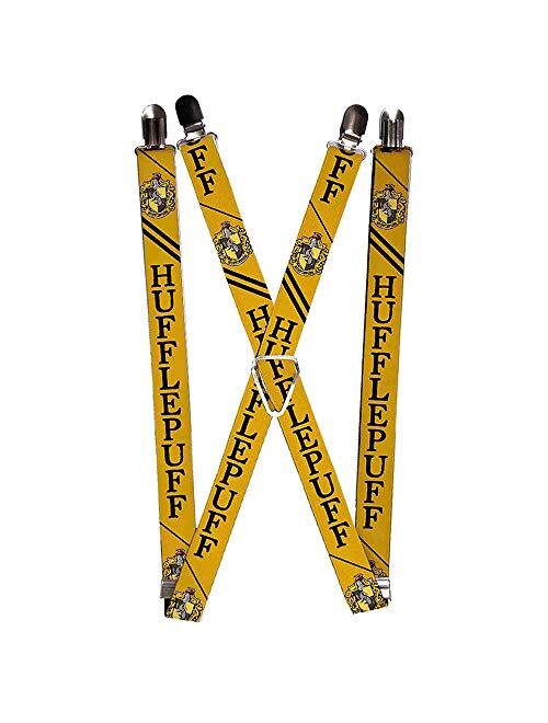 Buckle-Down Suspenders-Hufflepuff Crest/stripe2 Yellow/Black