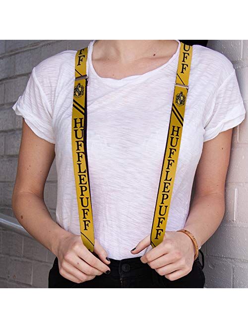 Buckle-Down Suspenders-Hufflepuff Crest/stripe2 Yellow/Black