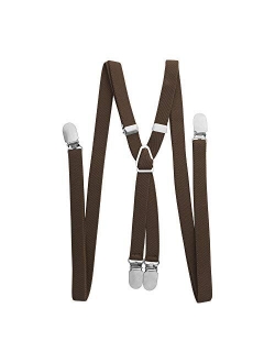 TopTie Men's Skinny Suspenders 1/2"inch (1.5CM) X-Back Clip Suspenders