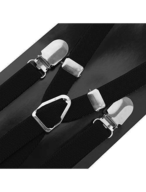 TopTie Men's Skinny Suspenders 1/2"inch (1.5CM) X-Back Clip Suspenders